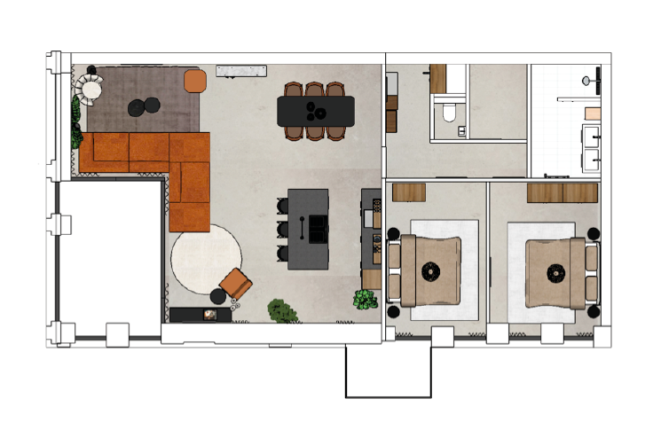 Voorbeeld interieuradvies indeling woning Den Bosch